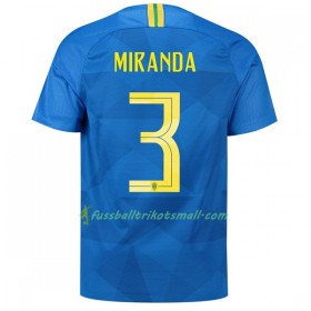 Günstige Fußballtrikots Brasilien Miranda 3 WM 2018 Auswärts-trikot kaufen